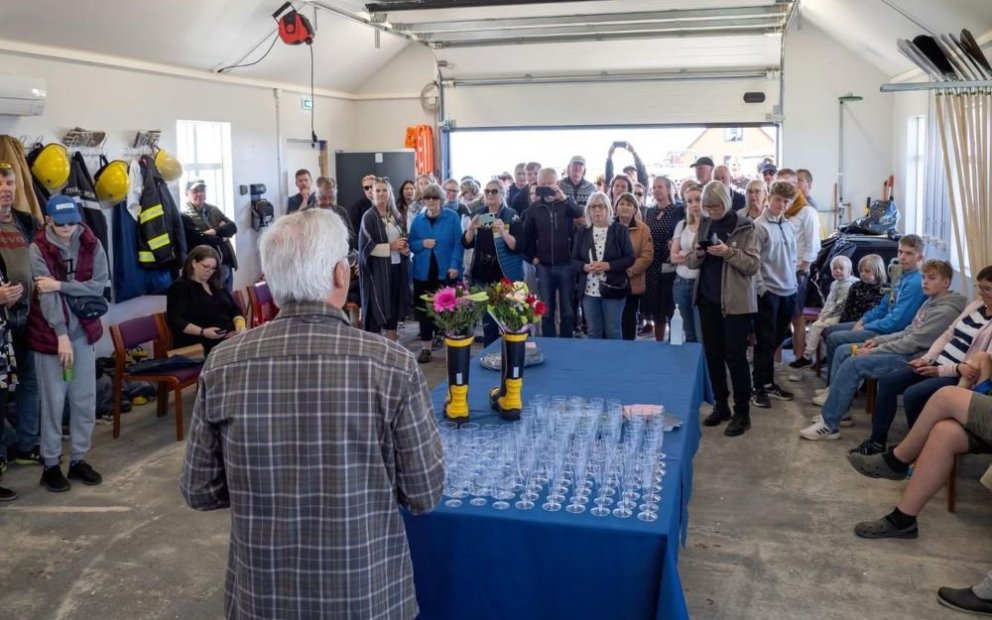 Fjölmenni við opnun Hólsbúðar, mynd Hermann Þór Snorrason/mbl.is