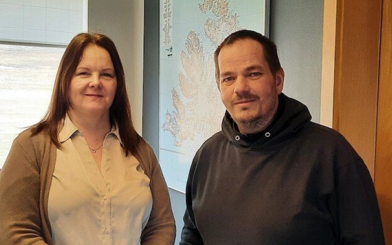Ingibjörg Birna Erlingsdóttir sveitarstjóri og Brynjólfur Víðir Smárason