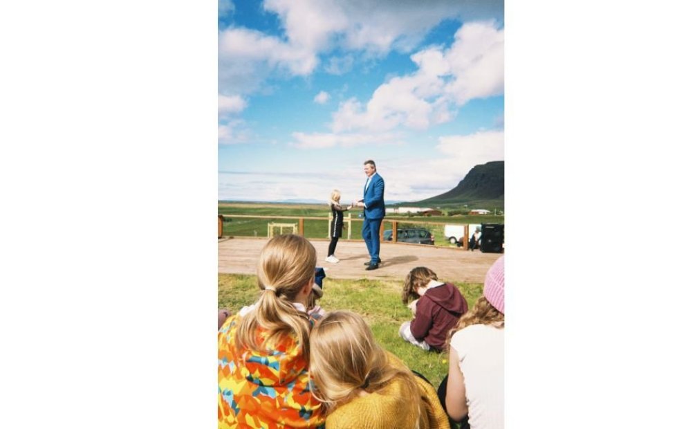 Einar Mikael töframaður sýndi ýmis brögð