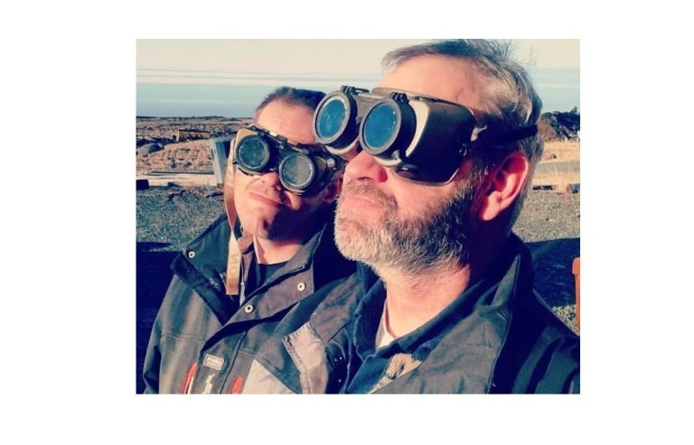 Brynjólfur Smárason og Guðmundur Ólafsson, mynd stolið af fb. síðu Guðmundar.
